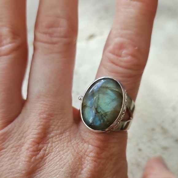 Sajen Jewelry - Sajen Sterling Silver Labradorite Ring Size 10